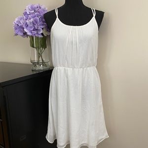 Women’s Studio Y White Shimmer Strappy Back Dress